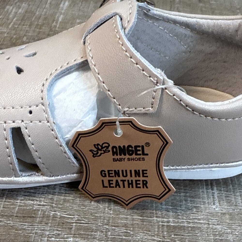 UNWORN Angel L’Amour Almond Genuine Leather Mary Jane Shoes Baby Toddler Girls 6 - Picture 5 of 11